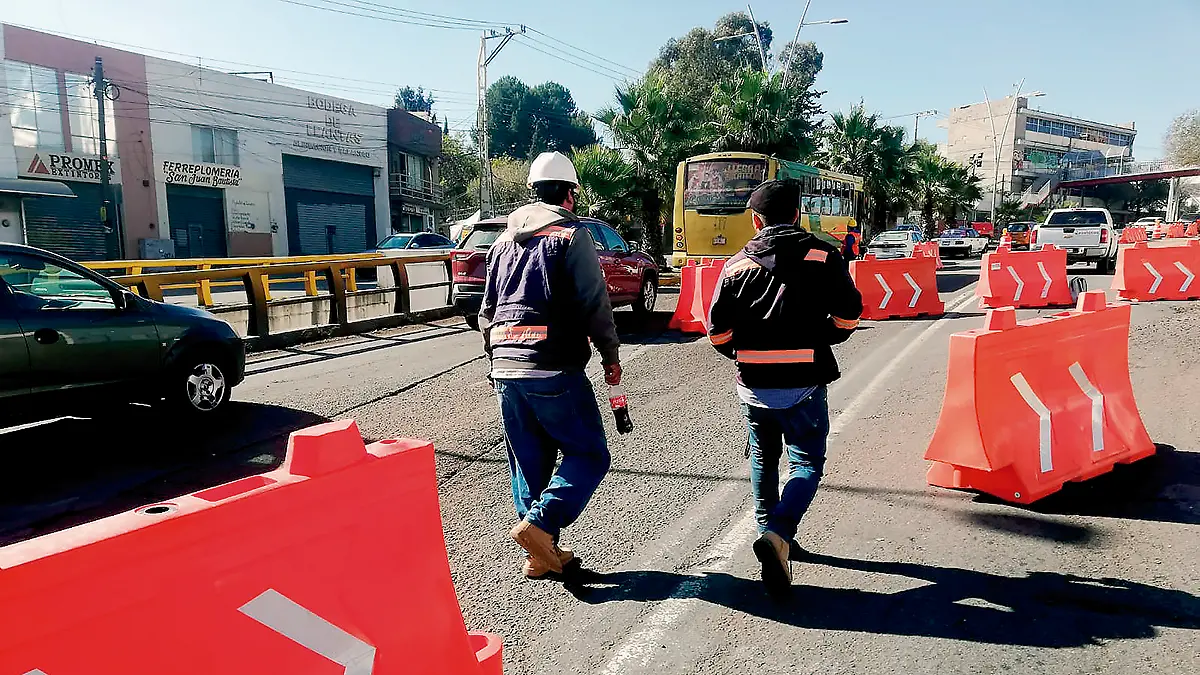 Obras preliminares segundo piso en Zacatecas